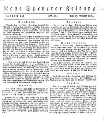 Neue Speyerer Zeitung Mittwoch 27. August 1834