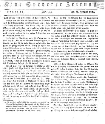 Neue Speyerer Zeitung Sonntag 31. August 1834