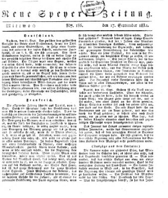 Neue Speyerer Zeitung Mittwoch 17. September 1834