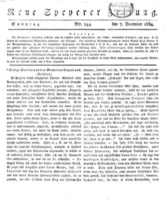 Neue Speyerer Zeitung Sonntag 7. Dezember 1834