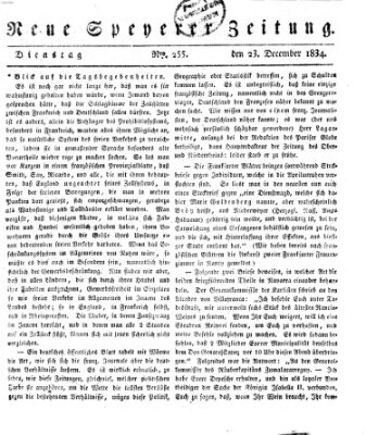 Neue Speyerer Zeitung Dienstag 23. Dezember 1834