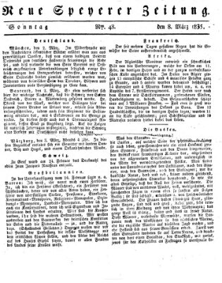 Neue Speyerer Zeitung Sonntag 8. März 1835