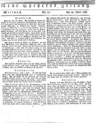 Neue Speyerer Zeitung Mittwoch 22. April 1835