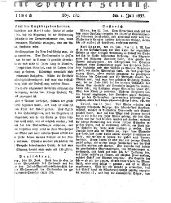 Neue Speyerer Zeitung Mittwoch 1. Juli 1835