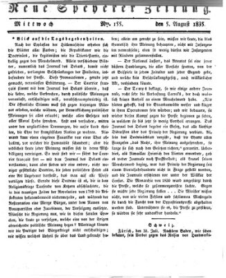 Neue Speyerer Zeitung Mittwoch 5. August 1835