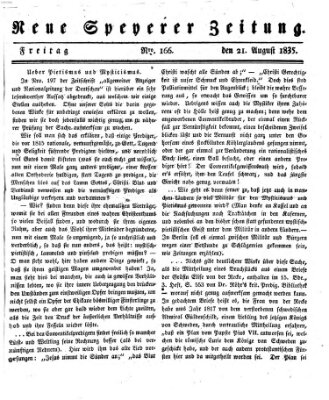 Neue Speyerer Zeitung Freitag 21. August 1835
