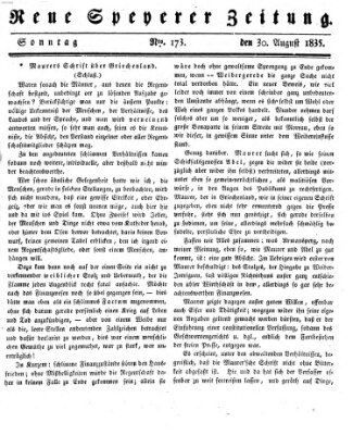 Neue Speyerer Zeitung Sonntag 30. August 1835