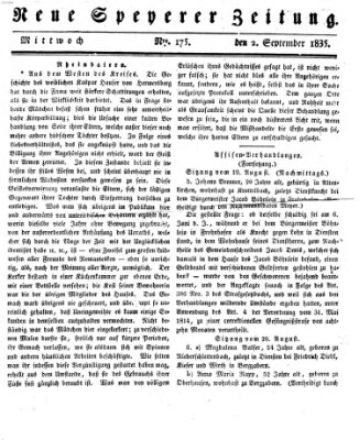 Neue Speyerer Zeitung Mittwoch 2. September 1835