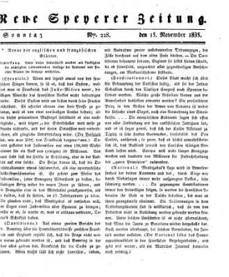 Neue Speyerer Zeitung Sonntag 15. November 1835