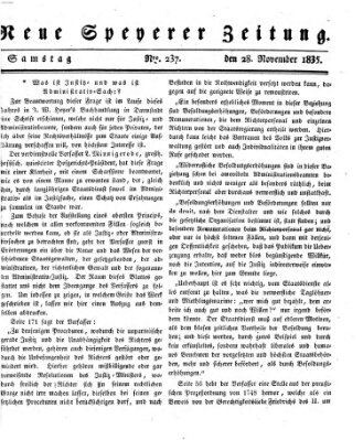 Neue Speyerer Zeitung Samstag 28. November 1835