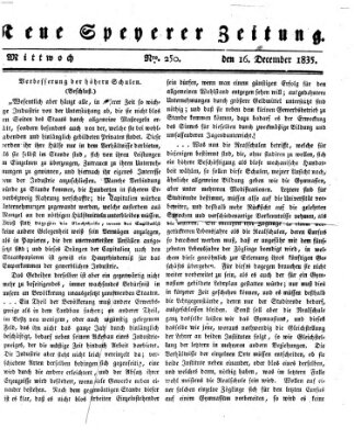 Neue Speyerer Zeitung Mittwoch 16. Dezember 1835