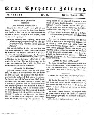 Neue Speyerer Zeitung Sonntag 24. Januar 1836