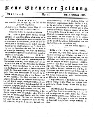 Neue Speyerer Zeitung Mittwoch 3. Februar 1836