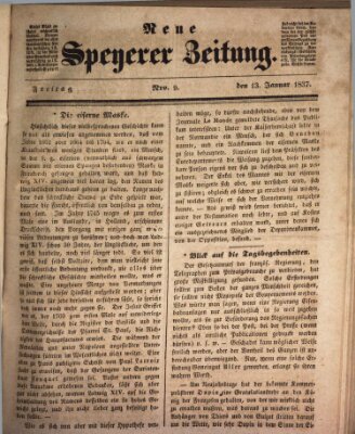 Neue Speyerer Zeitung Freitag 13. Januar 1837