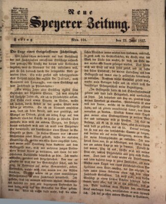 Neue Speyerer Zeitung Freitag 23. Juni 1837