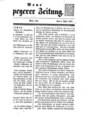 Neue Speyerer Zeitung Samstag 8. Juli 1837