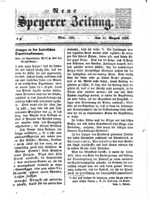 Neue Speyerer Zeitung Freitag 11. August 1837