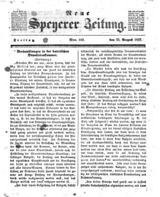 Neue Speyerer Zeitung Freitag 25. August 1837