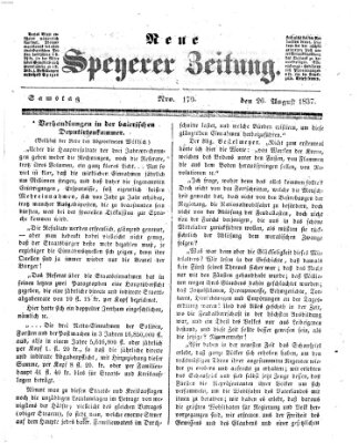 Neue Speyerer Zeitung Samstag 26. August 1837