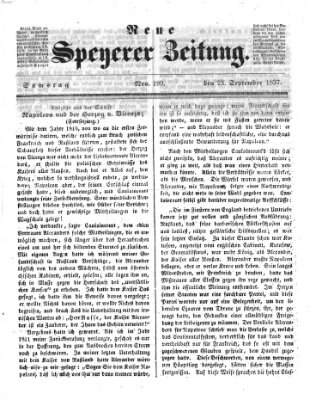 Neue Speyerer Zeitung Samstag 23. September 1837