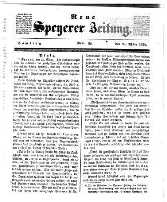 Neue Speyerer Zeitung Samstag 24. März 1838