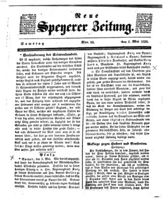 Neue Speyerer Zeitung Samstag 5. Mai 1838