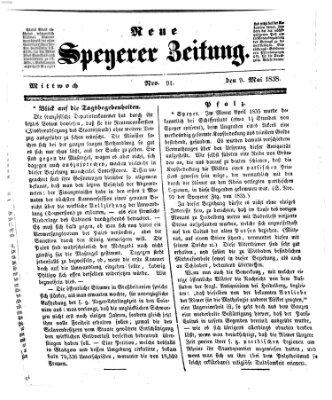 Neue Speyerer Zeitung Mittwoch 9. Mai 1838