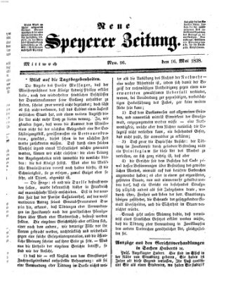 Neue Speyerer Zeitung Mittwoch 16. Mai 1838