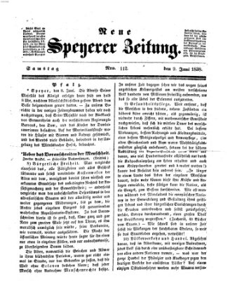 Neue Speyerer Zeitung Samstag 9. Juni 1838