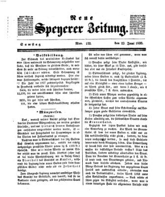 Neue Speyerer Zeitung Samstag 23. Juni 1838
