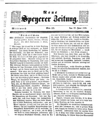 Neue Speyerer Zeitung Mittwoch 27. Juni 1838