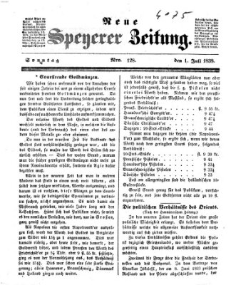 Neue Speyerer Zeitung Sonntag 1. Juli 1838