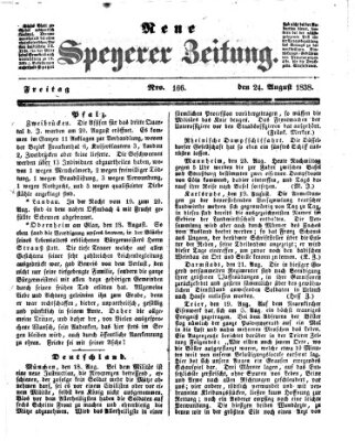 Neue Speyerer Zeitung Freitag 24. August 1838