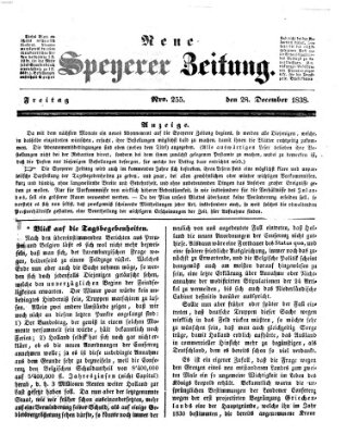 Neue Speyerer Zeitung Freitag 28. Dezember 1838