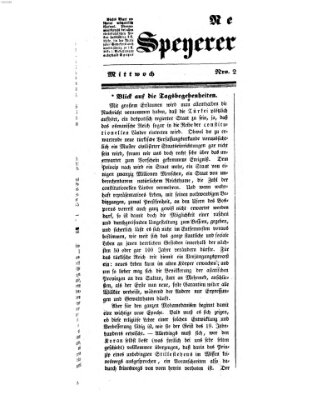 Neue Speyerer Zeitung Mittwoch 27. November 1839