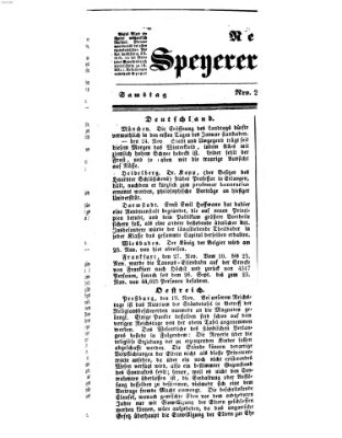 Neue Speyerer Zeitung Samstag 30. November 1839