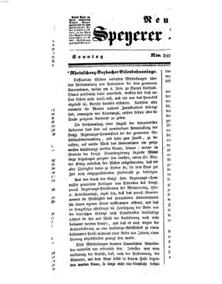 Neue Speyerer Zeitung Sonntag 1. Dezember 1839