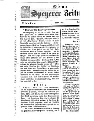 Neue Speyerer Zeitung Dienstag 3. Dezember 1839