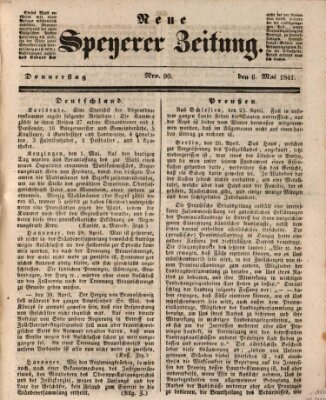 Neue Speyerer Zeitung Donnerstag 6. Mai 1841