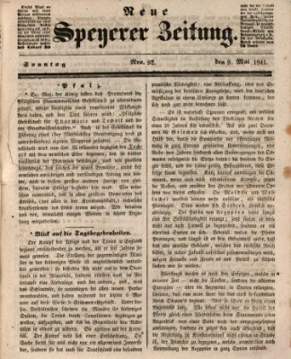 Neue Speyerer Zeitung Sonntag 9. Mai 1841