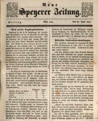 Neue Speyerer Zeitung Freitag 23. Juli 1841