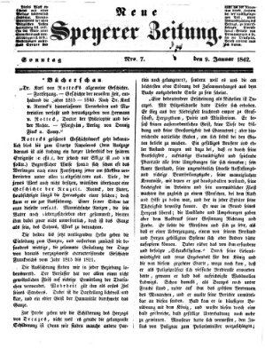 Neue Speyerer Zeitung Sonntag 9. Januar 1842