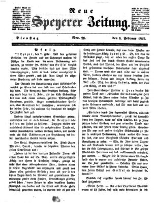 Neue Speyerer Zeitung Dienstag 8. Februar 1842