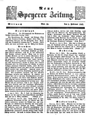 Neue Speyerer Zeitung Mittwoch 9. Februar 1842