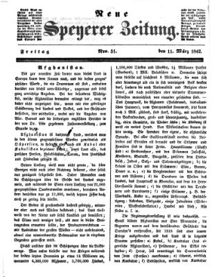 Neue Speyerer Zeitung Freitag 11. März 1842