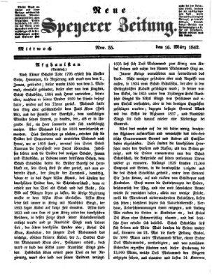 Neue Speyerer Zeitung Mittwoch 16. März 1842