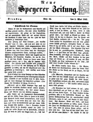 Neue Speyerer Zeitung Dienstag 3. Mai 1842