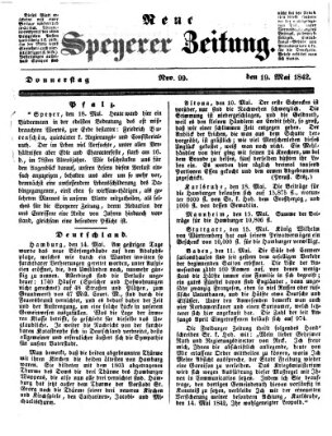 Neue Speyerer Zeitung Donnerstag 19. Mai 1842