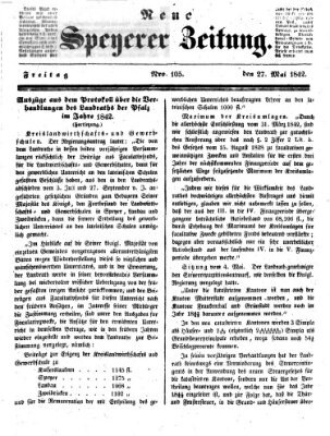 Neue Speyerer Zeitung Freitag 27. Mai 1842