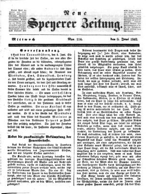 Neue Speyerer Zeitung Mittwoch 8. Juni 1842